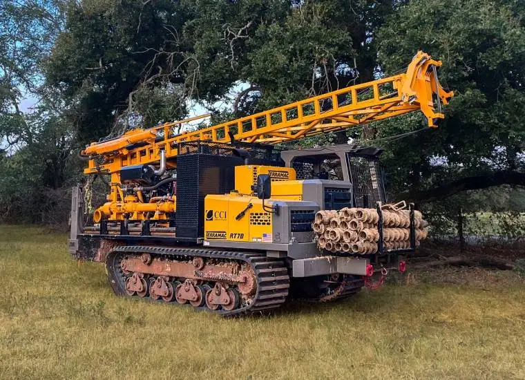 a geotechnical drilling rig used by progress drilling a member of the cci group of companies